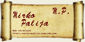 Mirko Palija vizit kartica
